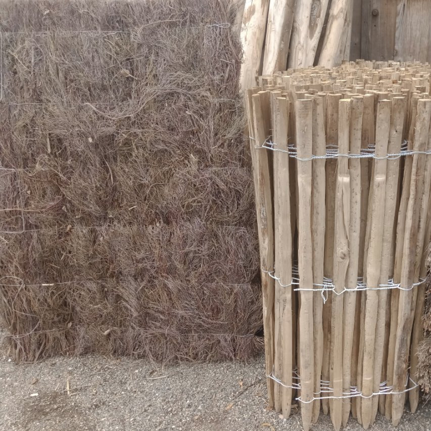 Clôture en brande de bruyère 4 cm – Occultation naturelle – Hauteurs 1 à 1,75 m