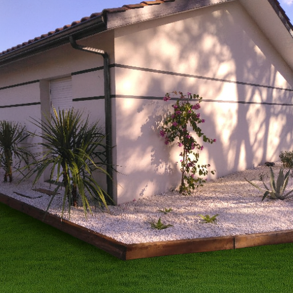 Service aménagement plantation arbres, arbustes, massif et bordure.